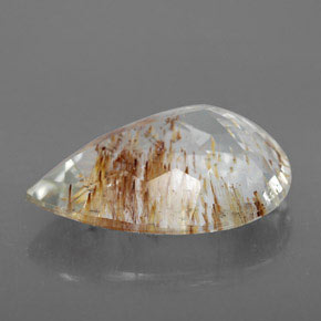 Rutile Topaz Gemstone in 18 x 13 mm (calibrated) Size for Sale, Rutile Topaz Stone in Golden Color