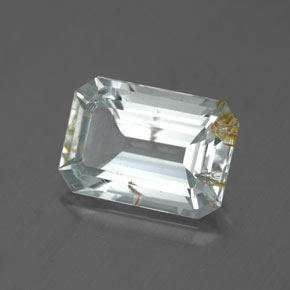 4.75 ct Yellow Rutile Topaz Stone, Natural Rutile Topaz in Octagon Facet Shape for Sale