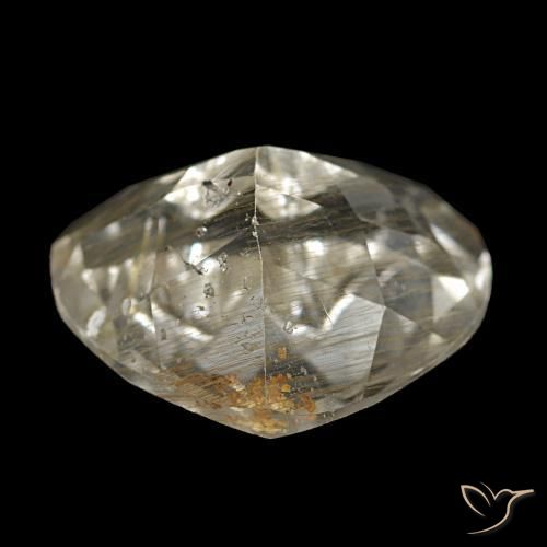 Rutile Topaz Gemstone in 11 x 9 mm (calibrated) Size for Sale, Rutile Topaz Stone in Very Light Golden-Brown Color
