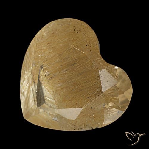 3.06ct Yellow Rutile Topaz, Heart, Transparent