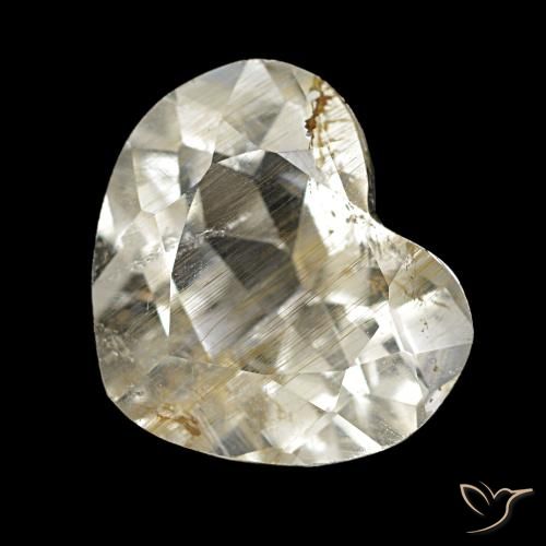 2.50ct Yellow Rutile Topaz, Heart, Transparent