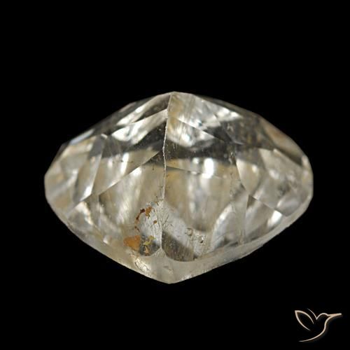 Rutile Topaz Gemstone in 9.1 x 7.7 mm Size for Sale, Rutile Topaz Stone in Very Light Golden-Brown Color