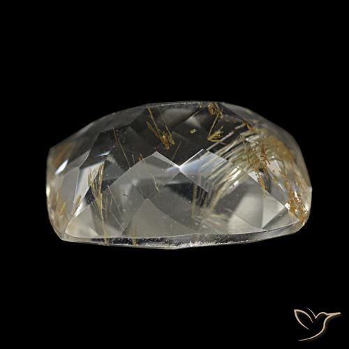 Rutile Topaz Gemstone in 10 x 8 mm (calibrated) Size for Sale, Rutile Topaz Stone in Very Light Golden-Brown Color