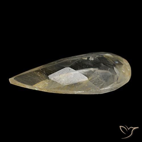 Rutile Topaz Gemstone in 12.2 x 6 mm Size for Sale, Rutile Topaz Stone in Very Light Golden-Brown Color