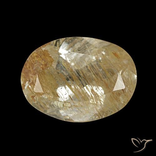 1.95Ct Very Light Golden-Brown Rutile Topaz, Oval, Transparent