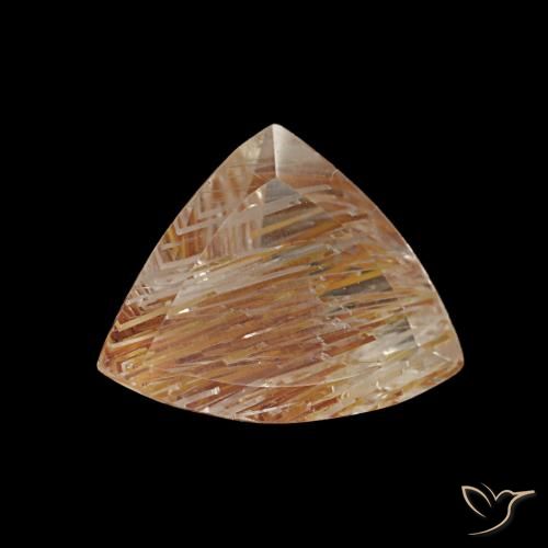 1.84Ct Very Light Brown Rutile Topaz, Trillion, Transparent