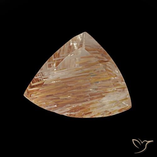 1.84 ct Brown Rutile Topaz Stone, Natural Rutile Topaz in Trillion Facet Shape for Sale