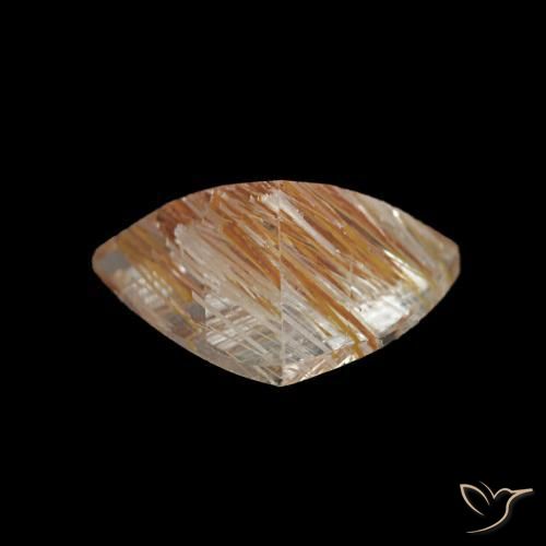 Rutile Topaz Gemstone in 9.6 x 7.7 mm Size for Sale, Rutile Topaz Stone in Very Light Brown Color