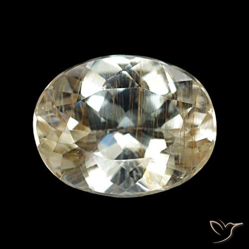 5.29ct Light Yellow Rutile Topaz, Oval, Transparent