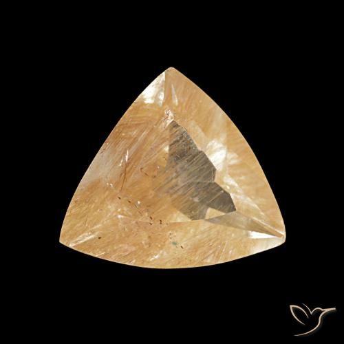 2.06Ct Orangeish Brown Rutile Topaz, Trillion, Transparent