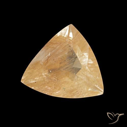 2.06 ct Brown Rutile Topaz Stone, Natural Rutile Topaz in Trillion Facet Shape for Sale