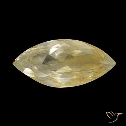 3.43ct Dijon Yellow Rutile Topaz, Marquise, Transparent