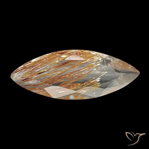 4.40ct Very Light Brown Rutile Topaz, Marquise, Transparent
