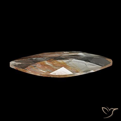 Rutile Topaz Gemstone in 20.3 x 7.9 mm Size for Sale, Rutile Topaz Stone in Very Light Brown Color