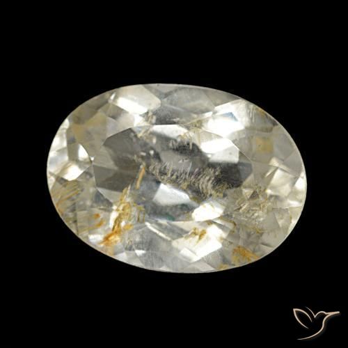 4.50 ct Golden Rutile Topaz Stone, Natural Rutile Topaz in Oval Facet Shape for Sale