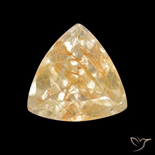 2.67ct Golden-Yellow Rutile Topaz, Trillion, Transparent