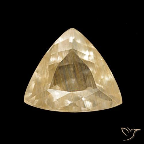 2.56ct Medium Gold Rutile Topaz, Trillion, Transparent
