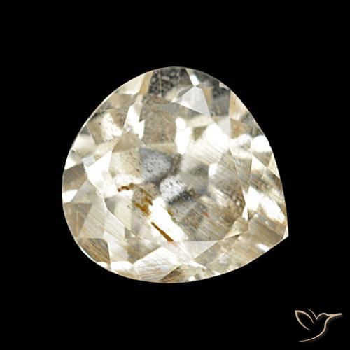 2.49 ct Golden Rutile Topaz Stone, Natural Rutile Topaz in Pear Facet Shape for Sale