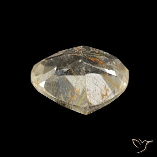 Rutile Topaz Gemstone in 8 x 8 mm (calibrated) Size for Sale, Rutile Topaz Stone in Very Light Golden-Brown Color