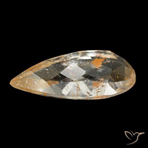 Rutile Topaz Gemstone in 14.4 x 7 mm Size for Sale, Rutile Topaz Stone in Golden-Yellow Color