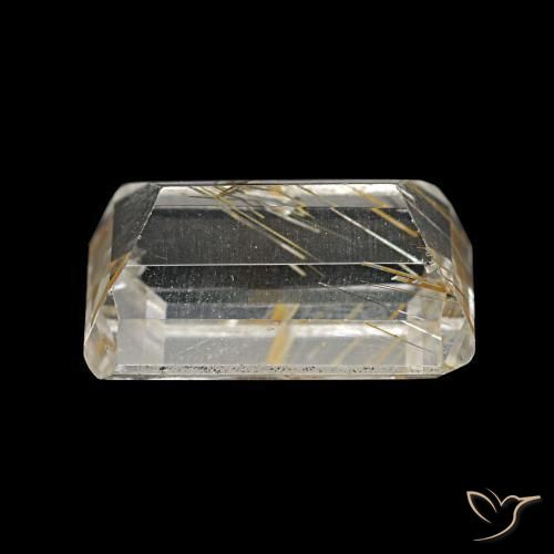 Rutile Topaz Gemstone in 11.4 x 7.5 mm Size for Sale, Rutile Topaz Stone in Colorless Color