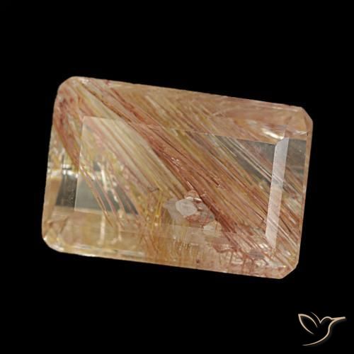 4.31 ct Brown Rutile Topaz Stone, Natural Rutile Topaz in Octagon Step Cut Shape for Sale