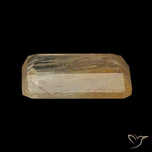 Rutile Topaz Gemstone in 11.1 x 6.3 mm Size for Sale, Rutile Topaz Stone in Medium Light-Brown Color