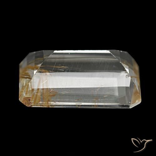 Rutile Topaz Gemstone in 14 x 10 mm (calibrated) Size for Sale, Rutile Topaz Stone in Very Light Golden-Brown Color