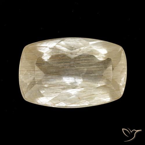 3.24Ct Very Light Golden-Brown Rutile Topaz, Cushion, Transparent