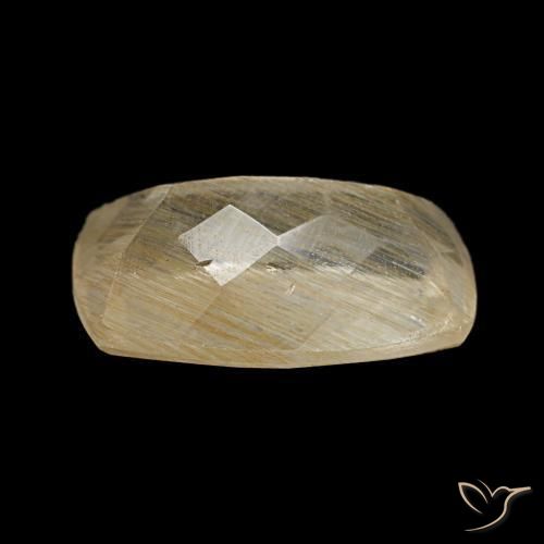 Rutile Topaz Gemstone in 10.8 x 7.1 mm Size for Sale, Rutile Topaz Stone in Very Light Golden-Brown Color