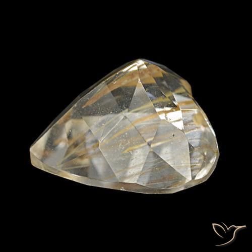Rutile Topaz Gemstone in 11 x 11 mm (calibrated) Size for Sale, Rutile Topaz Stone in Very Light Golden-Brown Color