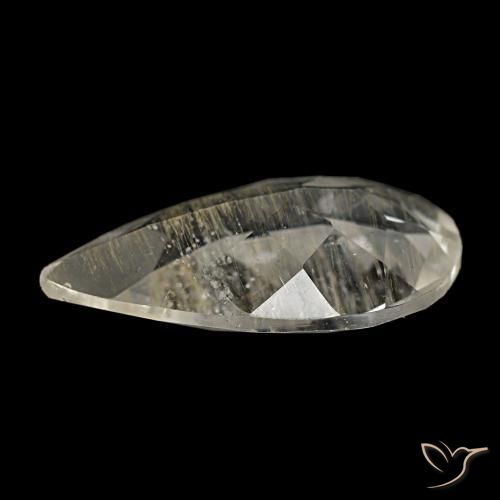 Rutile Topaz Gemstone in 15.8 x 9.3 mm Size for Sale, Rutile Topaz Stone in Very Light Golden-Brown Color