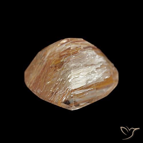 Rutile Topaz Gemstone in 9 x 9 mm (calibrated) Size for Sale, Rutile Topaz Stone in Orange-Golden Color