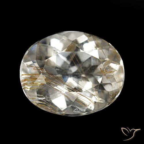 4.85Ct Very Light Golden-Brown Rutile Topaz, Oval, Transparent