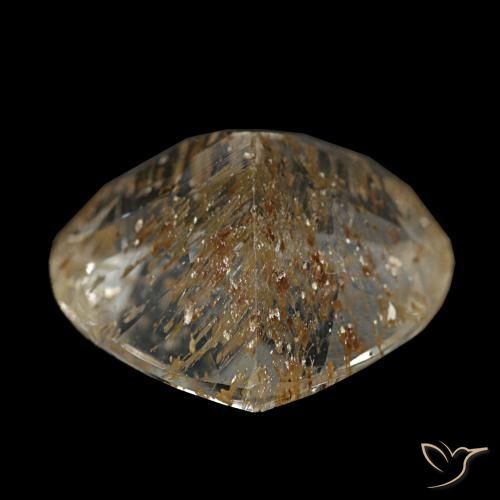 Rutile Topaz Gemstone in 11.5 x 11.8 mm Size for Sale, Rutile Topaz Stone in Light Tawny Brown Color