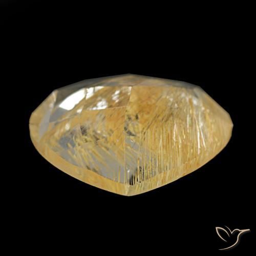 Rutile Topaz Gemstone in 12 x 12 mm (calibrated) Size for Sale, Rutile Topaz Stone in Very Light Golden-Brown Color