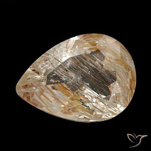 2.80ct Brown Rutile Topaz, Pear Shape, Transparent