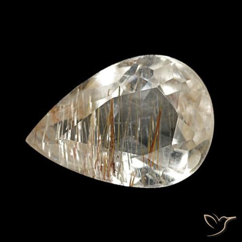 1.97ct Brown Rutile Topaz, Pear Shape, Transparent