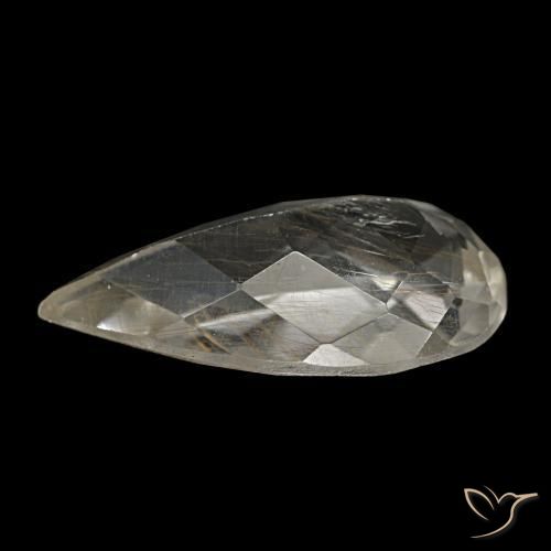 Rutile Topaz Gemstone in 13.8 x 7.5 mm Size for Sale, Rutile Topaz Stone in Very Light Golden-Brown Color