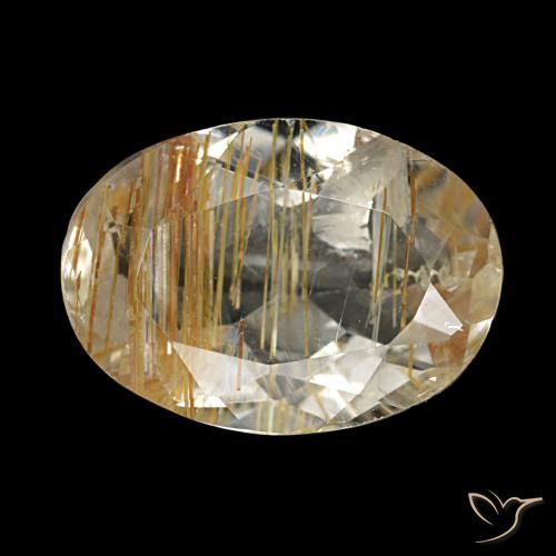 2.74Ct Very Light Golden-Brown Rutile Topaz, Oval, Transparent