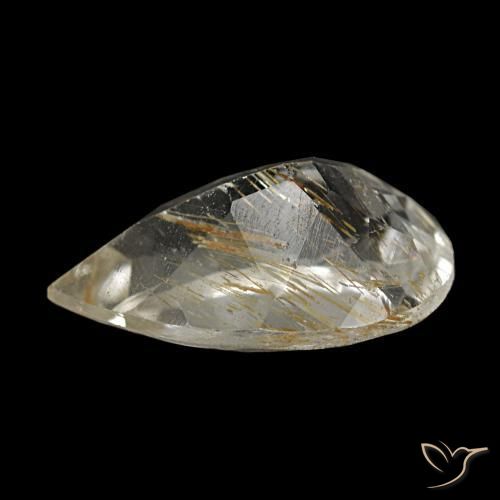 Rutile Topaz Gemstone in 10 x 7 mm (calibrated) Size for Sale, Rutile Topaz Stone in Very Light Golden-Brown Color