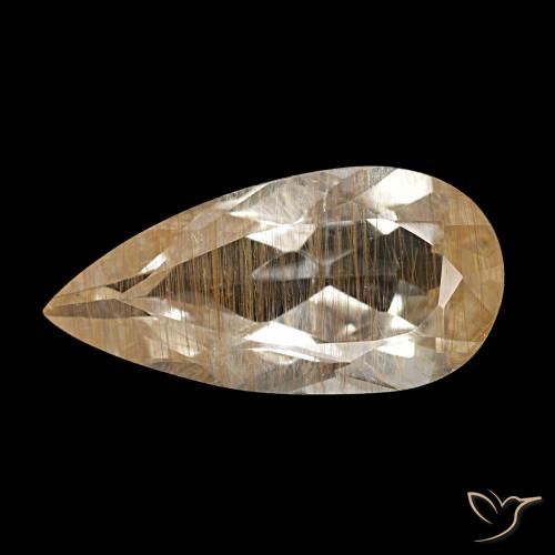 2.91ct Brown Rutile Topaz, Pear Shape, Transparent