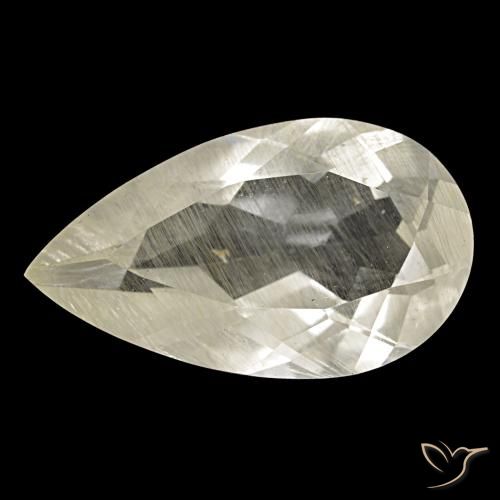9.15ct Yellow Rutile Topaz, Pear Shape, Transparent