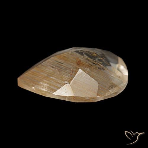Rutile Topaz Gemstone in 10 x 7 mm (calibrated) Size for Sale, Rutile Topaz Stone in Warm Brown Color