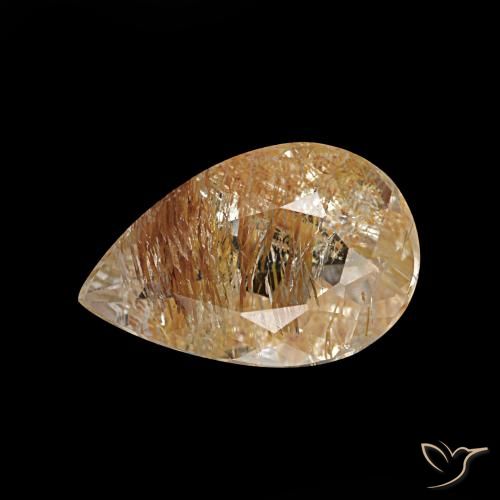 1.20ct Brown Rutile Topaz, Pear Shape, Transparent