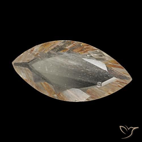 2.09 ct Yellow Rutile Topaz Stone, Natural Rutile Topaz in Marquise Facet Shape for Sale