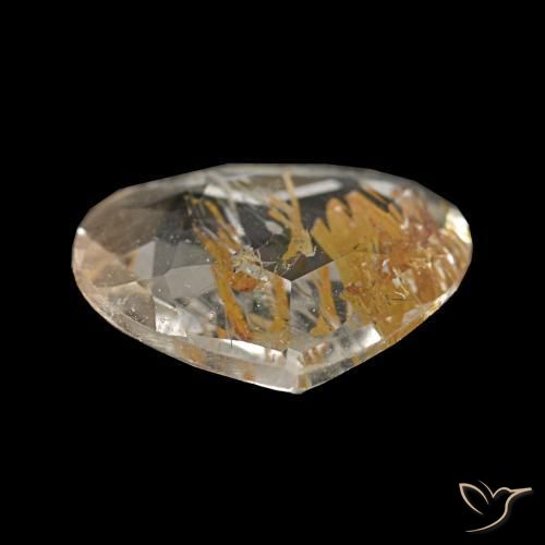 Rutile Topaz Gemstone in 8 x 8 mm (calibrated) Size for Sale, Rutile Topaz Stone in Very Light Golden-Brown Color