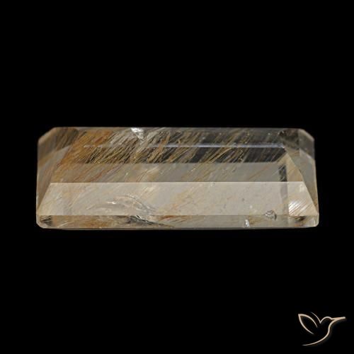 Rutile Topaz Gemstone in 11.6 x 6.5 mm Size for Sale, Rutile Topaz Stone in Very Light Golden-Brown Color