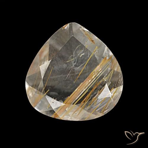 1.95Ct Very Light Golden-Brown Rutile Topaz, Pear Shape, Transparent
