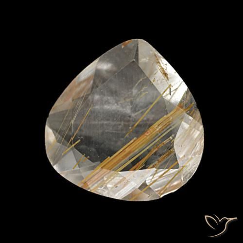 1.95 ct Golden Rutile Topaz Stone, Natural Rutile Topaz in Pear Facet Shape for Sale